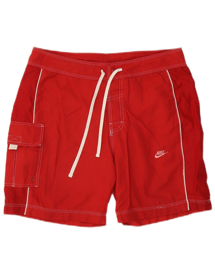Nike Herren-Badeshorts aus mittelroter Baumwolle