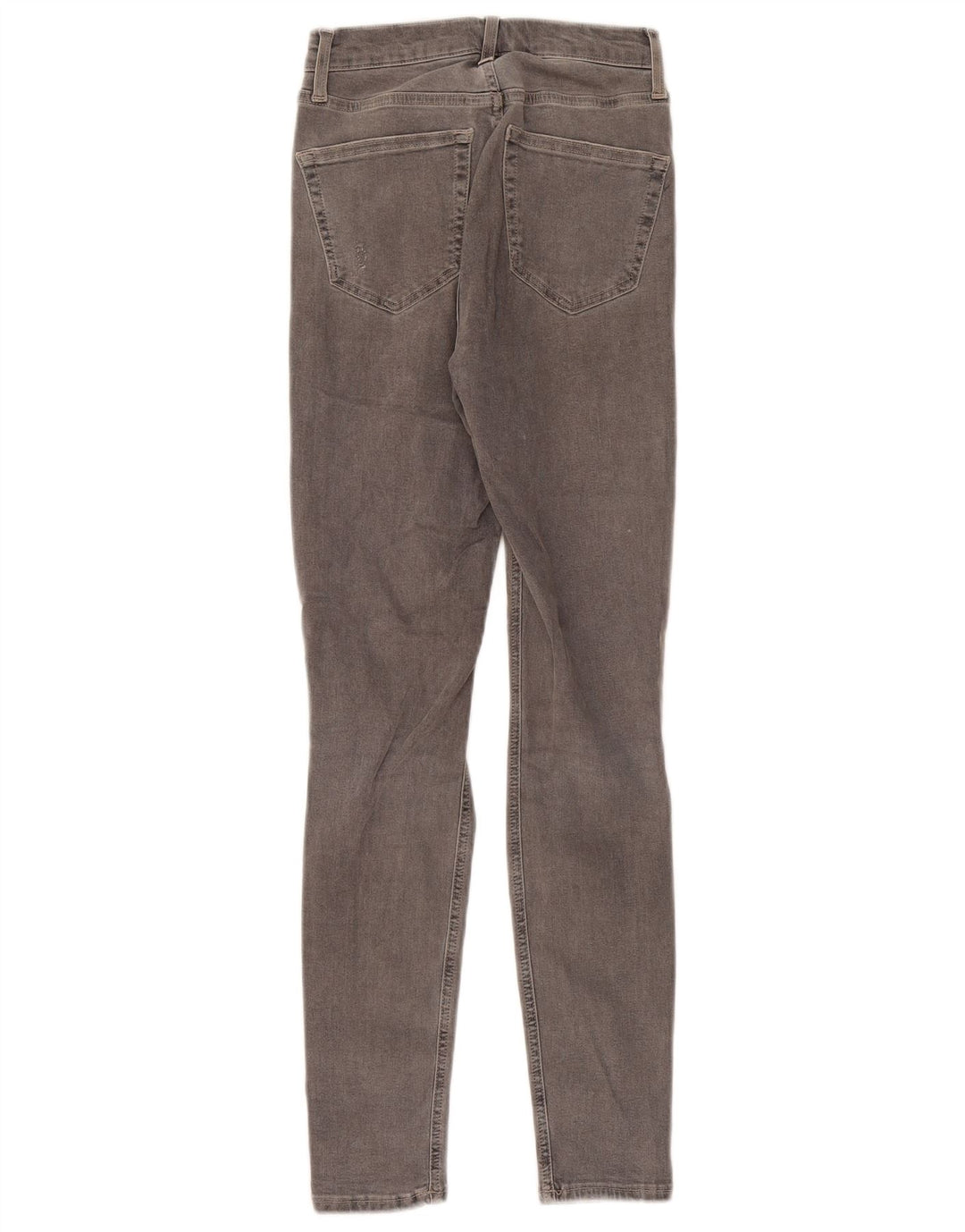 TOPSHOP Damen Distressed Skinny Jeans W26 L27 Graue Baumwolle