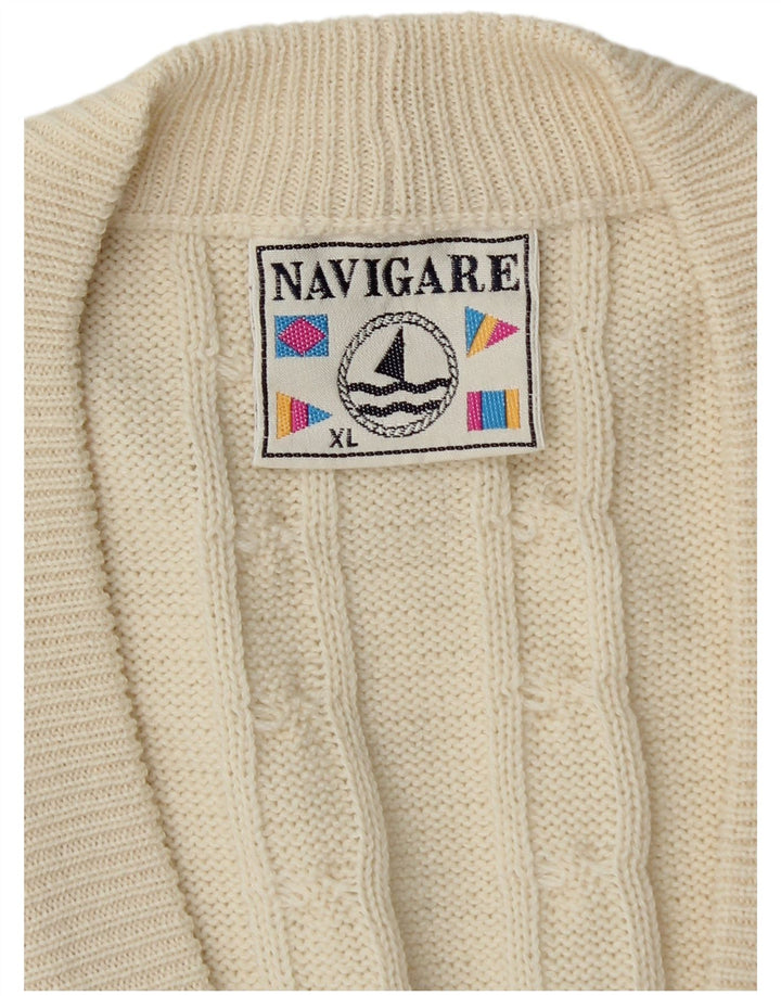 Navigare Herren Strickjacke XL Off White