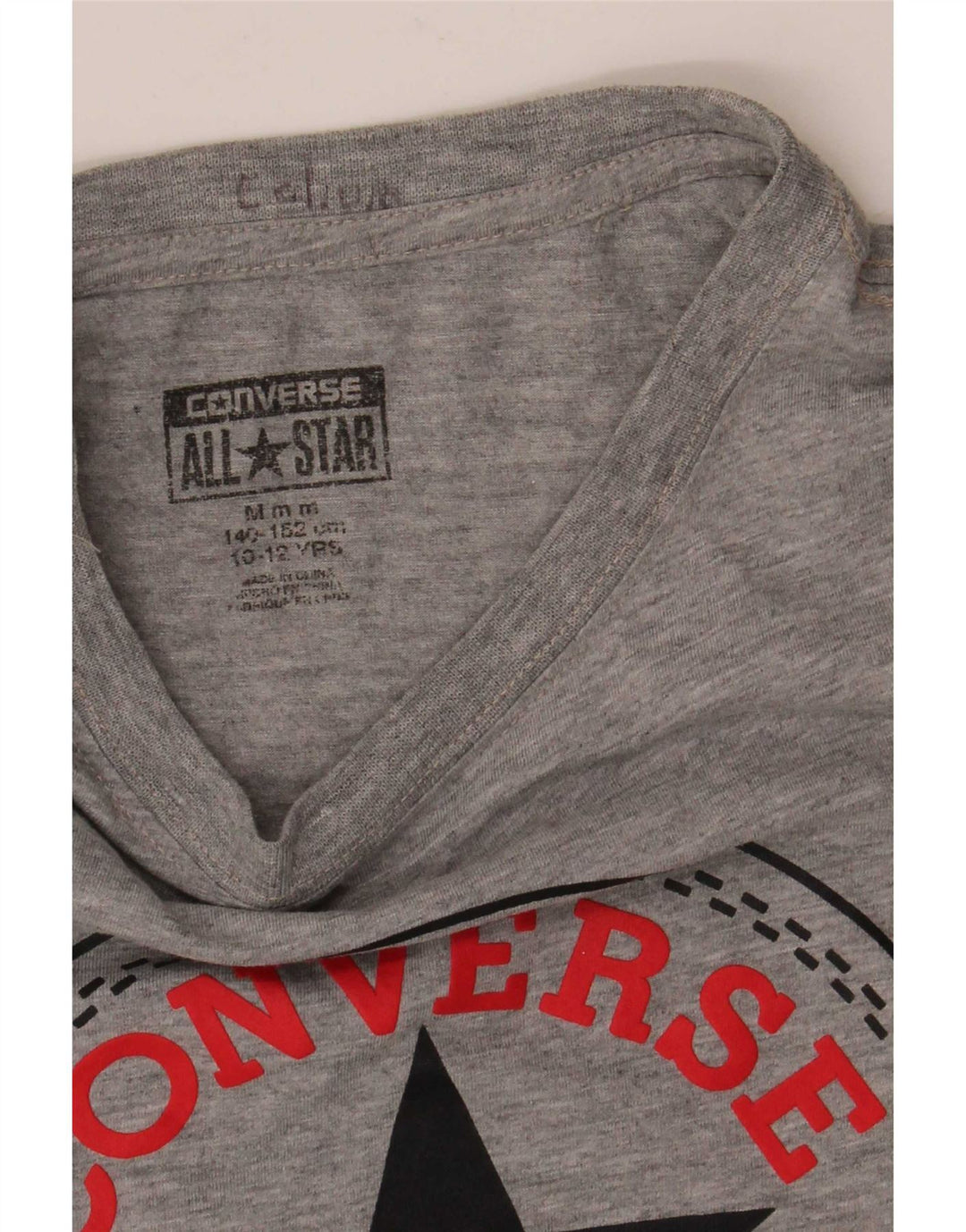 Converse Jungen Chuck Taylor Graphic T-Shirt Top 10–11 Jahre Mittelgrau