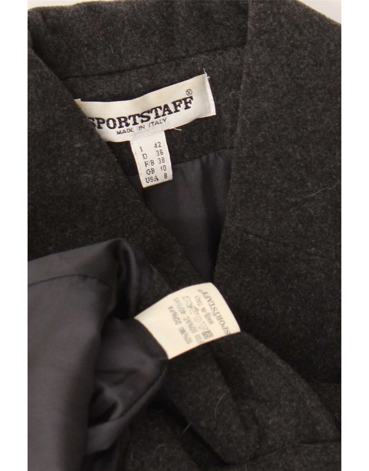 Sportstaff Damen Pea Coat UK 10 Small Graue Wolle