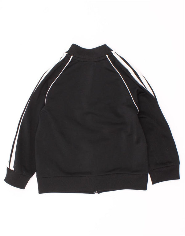 Adidas Baby-Jungen-Trainingsanzug-Top-Jacke, 9–12 Monate, schwarzes Polyester