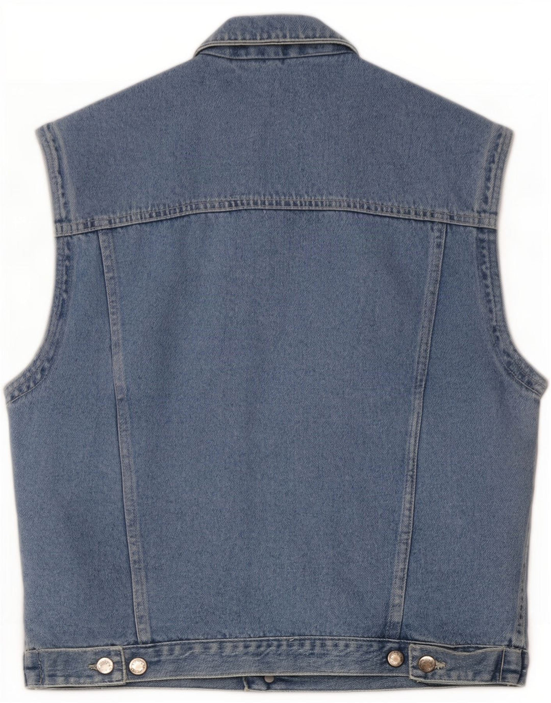 Vintage Herren Jeansweste IT 46 Kleine blaue Baumwolle