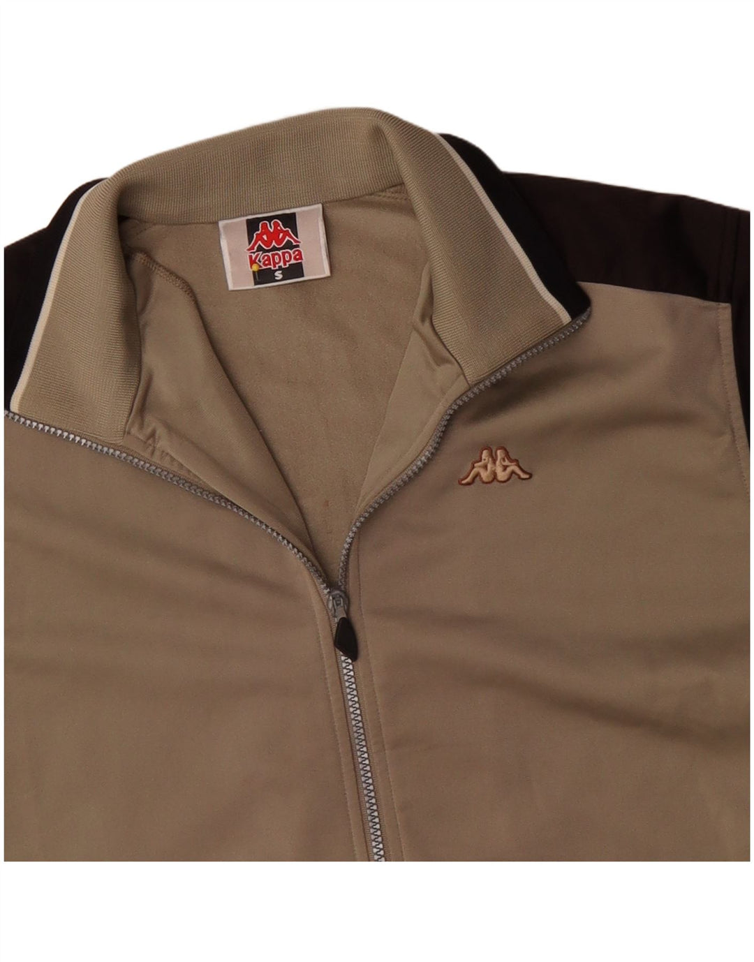 Kappa Herren-Trainingsanzug-Oberteil, Jacke, klein, beige, Farbblock-Polyester