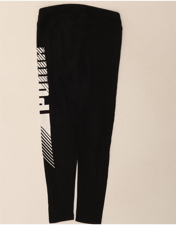 Puma Damen Graphic Leggings UK 12 Medium Schwarz