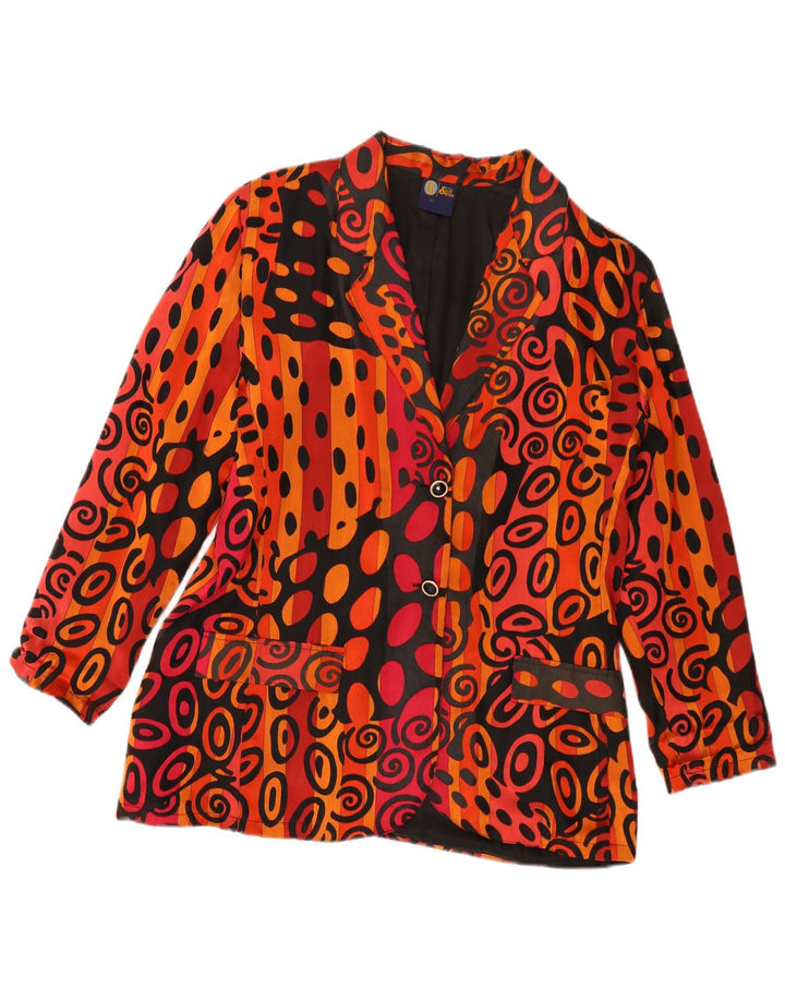 Your Sixth Sense Damen-Blazer mit 2 Knöpfen, EU 40, Mittelschwarz, geometrisch