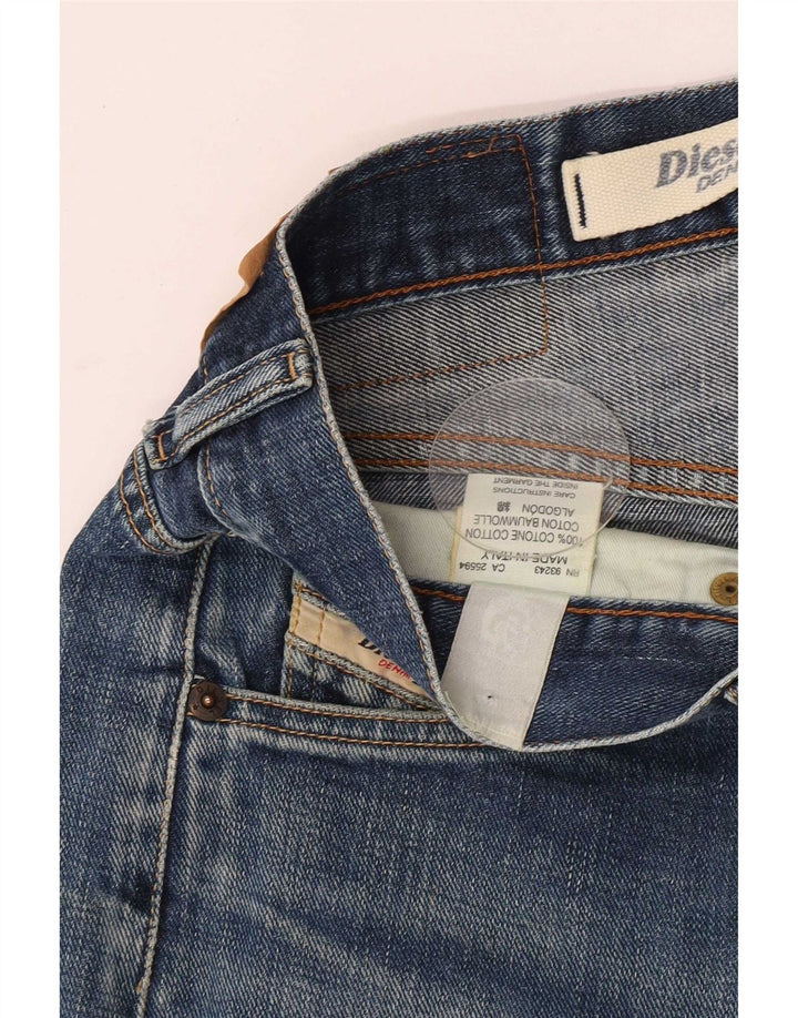Diesel Herren Straight Jeans W32 L30 Blaue Baumwolle