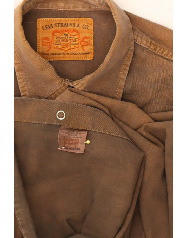 Levi's Herren-Jeanshemd aus mittelbrauner Baumwolle