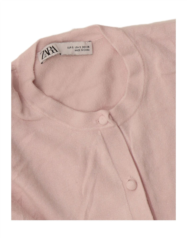 Zara Damen-Cardigan-Pullover UK 10 Small Pink