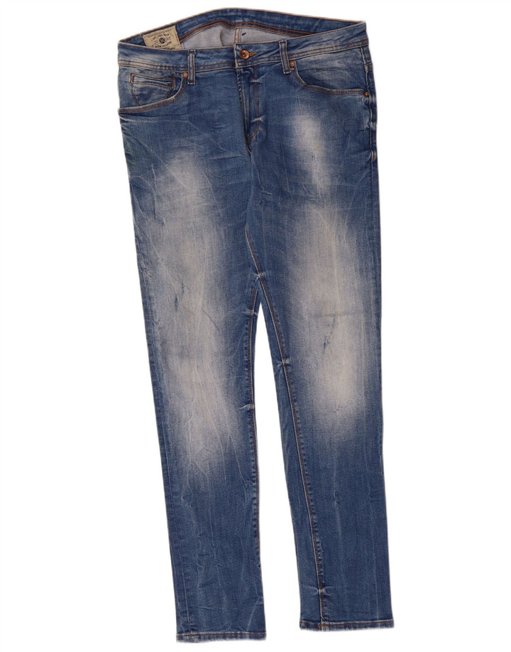 ZARA Herren Slim Jeans EU 44 Large W34 L31 Blaue Baumwolle