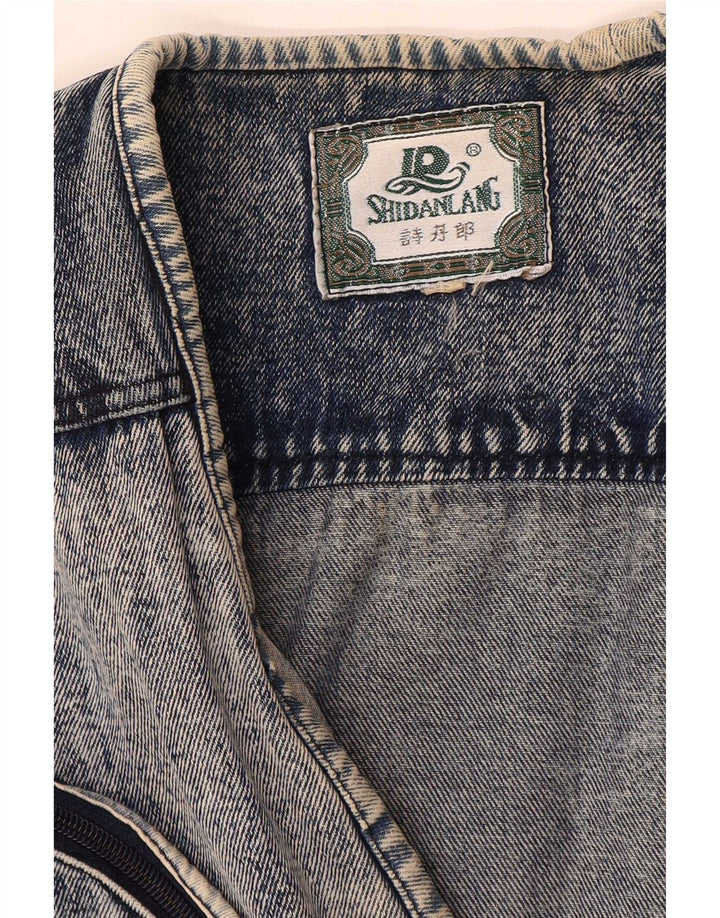 Vintage Herren Jeansweste UK 40 Groß Blau
