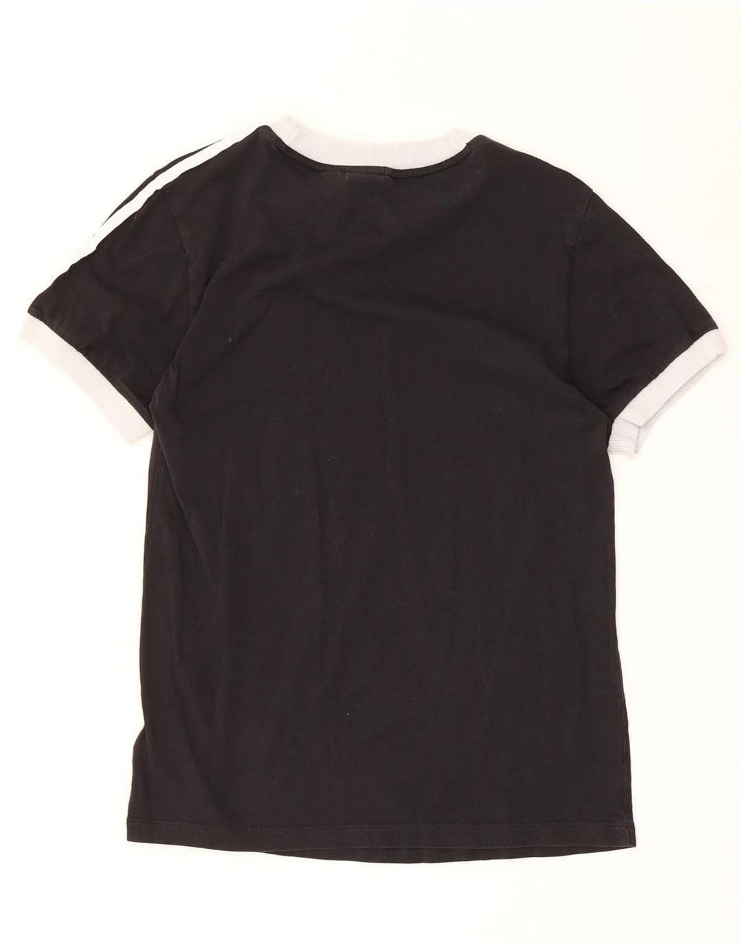 ADIDAS Damen T-Shirt Top UK 4 XS Schwarz Baumwolle