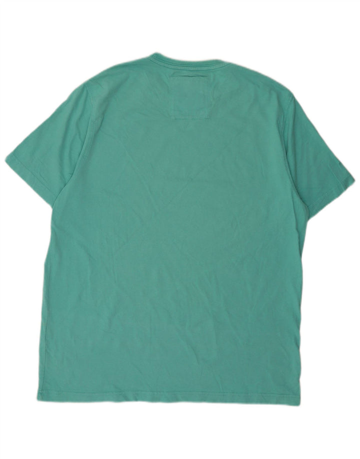 J. Crew Herren T-Shirt Top XL Türkis Baumwolle