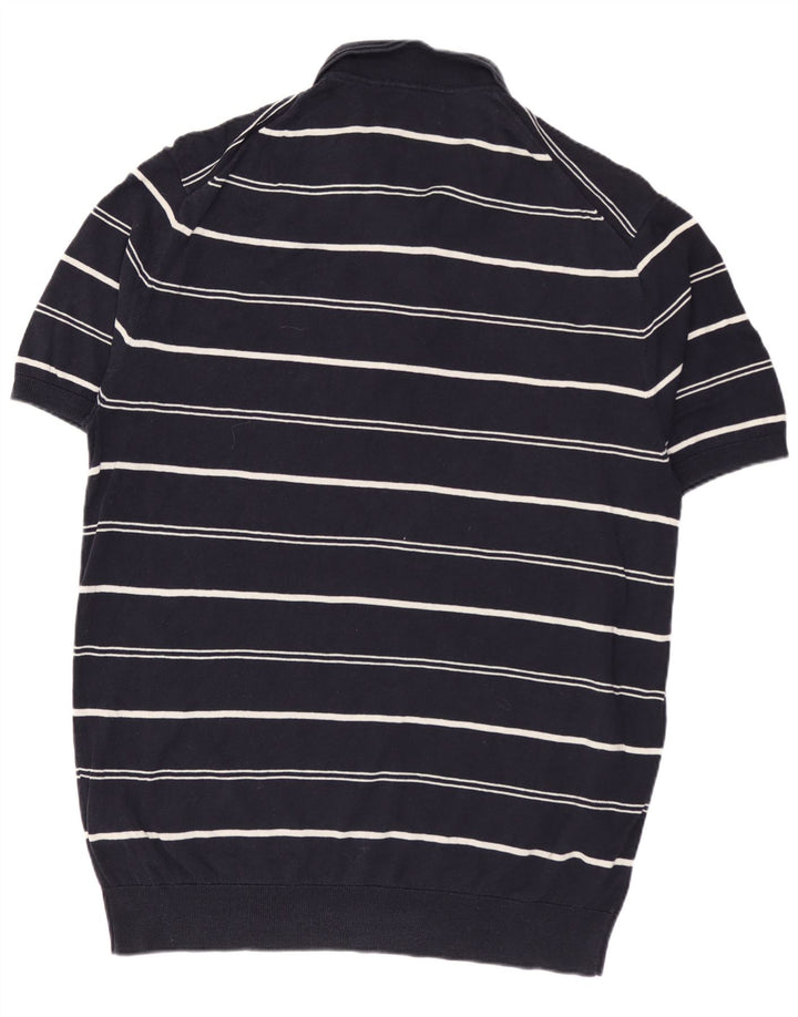 Marks & SPENCER Herren-Pullover „Autograph“ mit Polokragen, Größe L, Marineblau