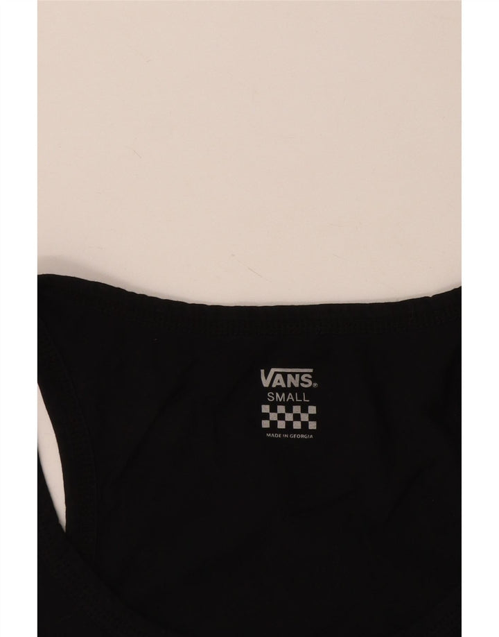 Vans Damen Graphic Vest Top UK 10 Small Schwarz