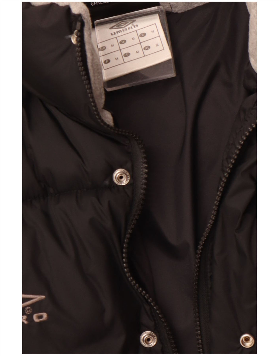 Umbro gepolsterte Herrenjacke UK 38 Mittelschwarzes Nylon