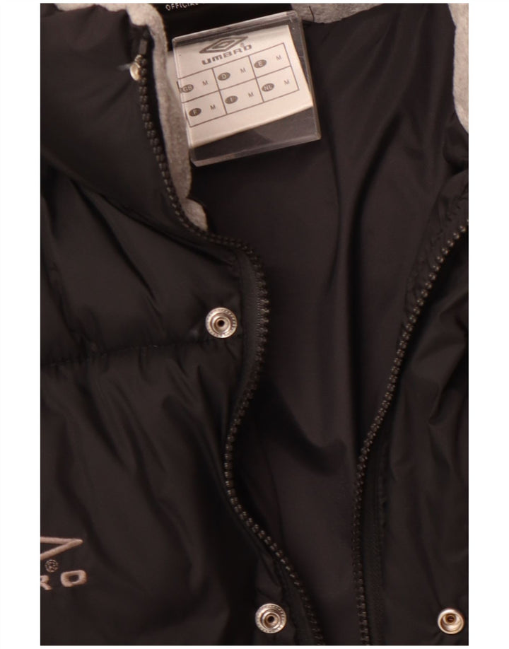 Umbro gepolsterte Herrenjacke UK 38 Mittelschwarzes Nylon