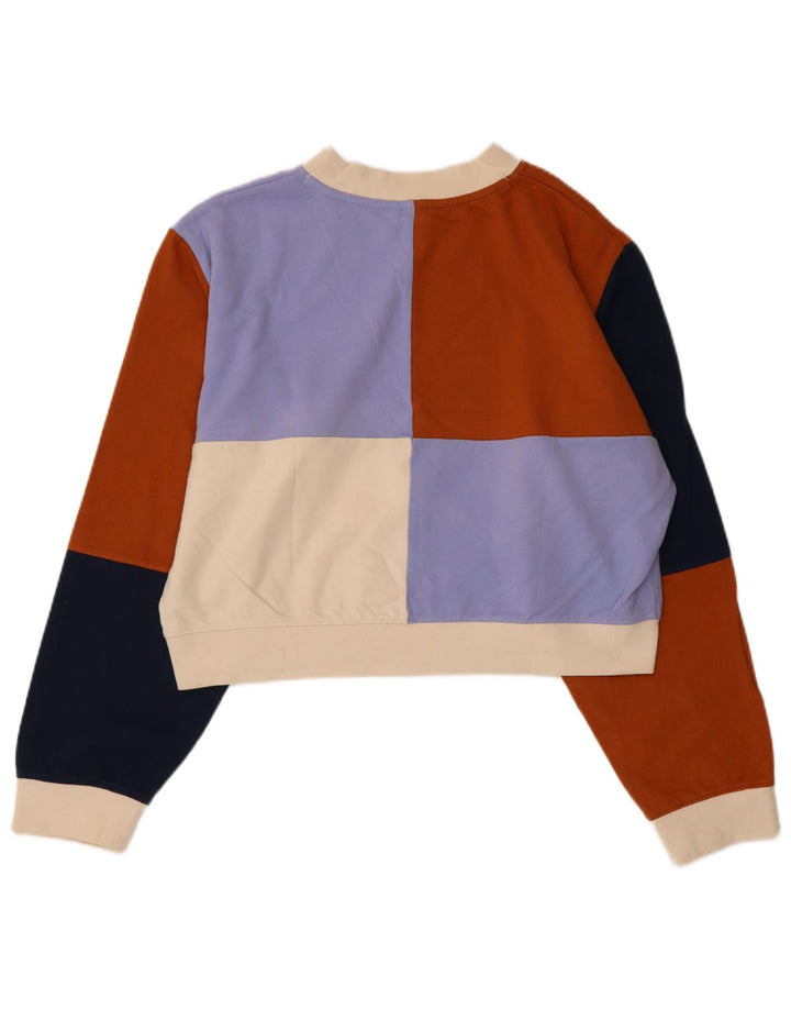 French Connection Damen Crop Sweatshirt Pullover UK 14 Medium Mehrfarbig