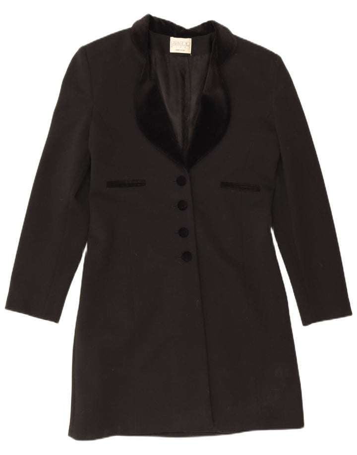 Caracciolo Damen 4-Knopf-2-teiliges Set IT 44 Mittelschwarzes Polyester
