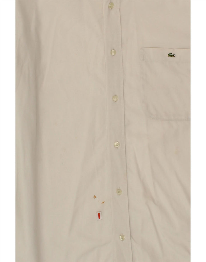 LACOSTE Mens Shirt Size 41 Large White Cotton Vintage Lacoste and Second-Hand Lacoste from Messina Hembry 