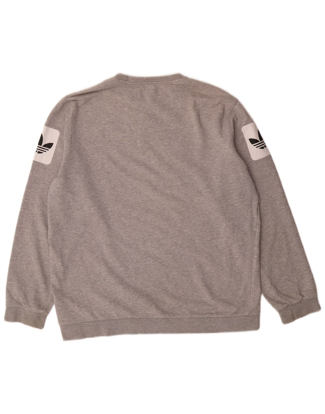 ADIDAS Herren Grafik-Sweatshirt-Pullover, große graue Baumwolle