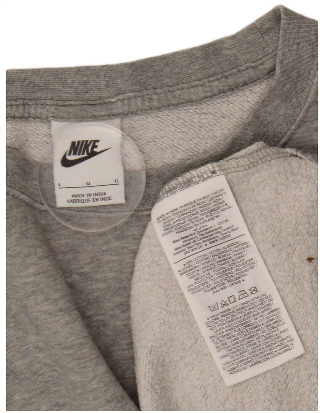 NIKE Damen-Sweatshirt in Übergröße, Gr. 16, groß, grau gefleckte Baumwolle