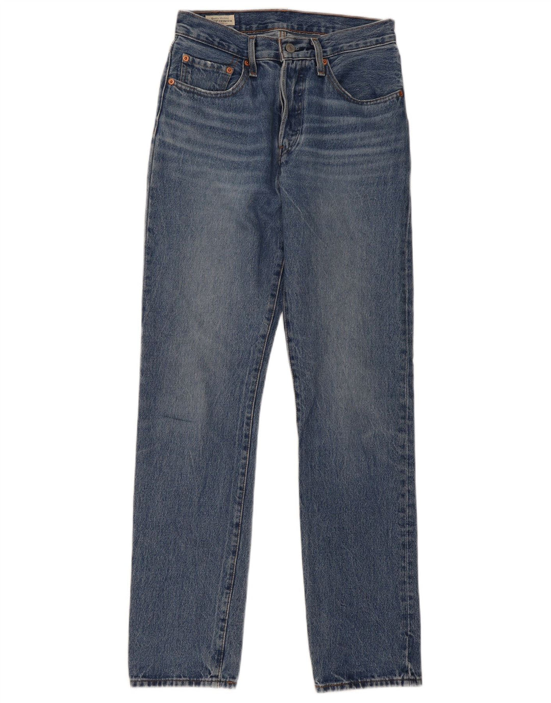 Levi's Damen 501 Straight Jeans W26 L32 Blaue Baumwolle