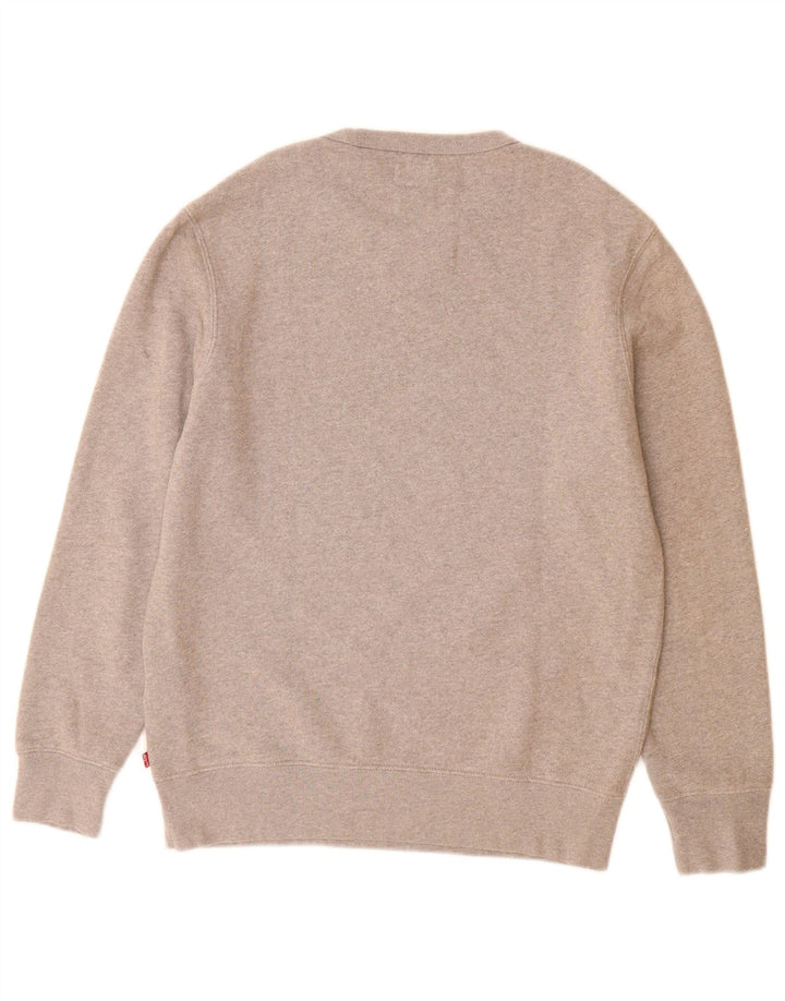 Levi's Herren-Sweatshirt mit Grafik, Größe S, graue Baumwolle