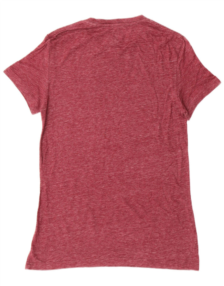 JACK WILLS Herren T-Shirt XS Burgund Baumwolle