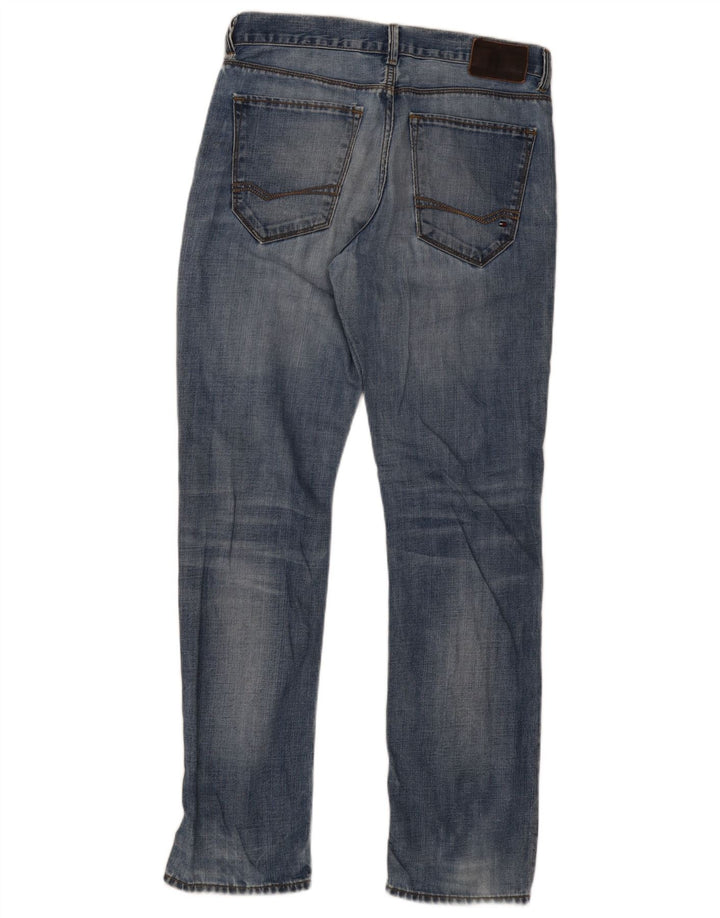 Tommy Hilfiger Herren Straight Jeans W32 L32 Blaue Baumwolle