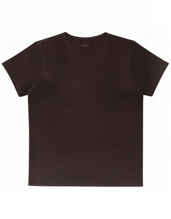 Hugo Boss Mens T-Shirt Top Large Black Cotton