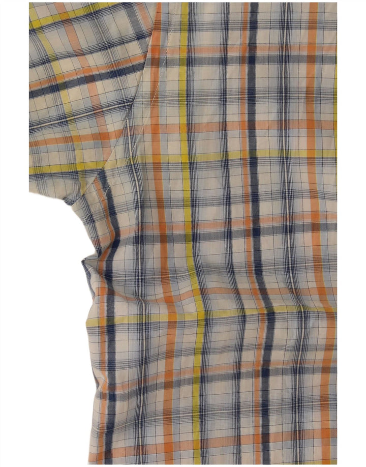 Pierre Cardin Herren-Kurzarmhemd, Größe 41, groß, mehrfarbig, kariert