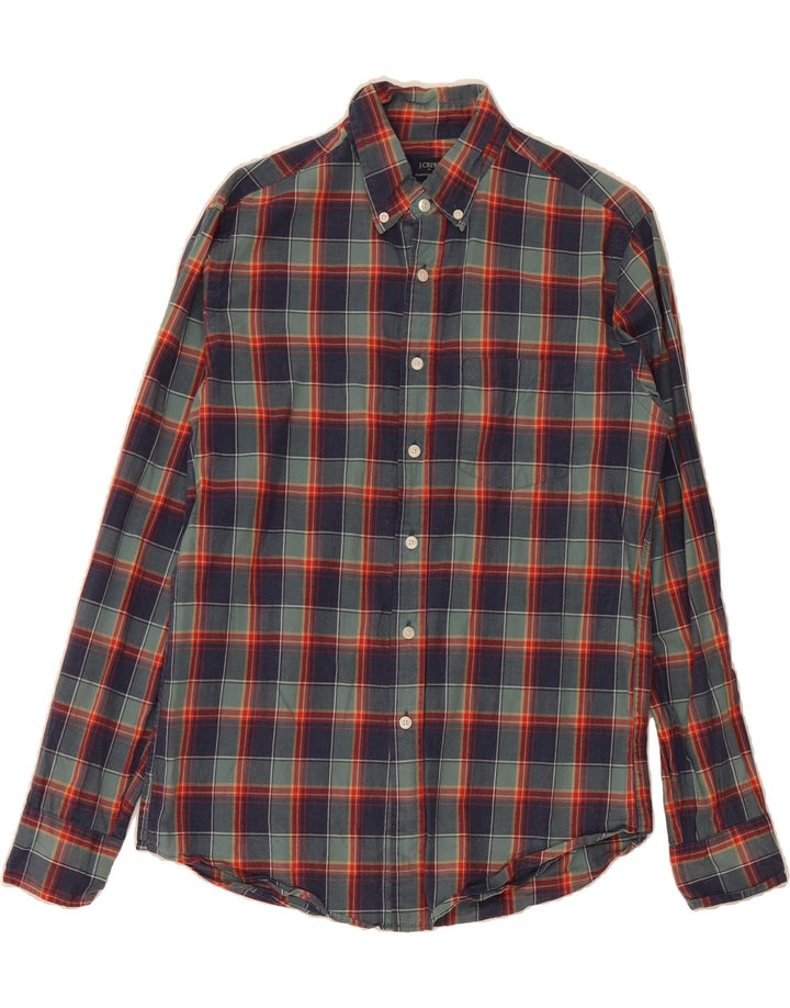 J. CREW Mens Shirt Small Navy Blue Check Cotton Vintage J. Crew and Second-Hand J. Crew from Messina Hembry 