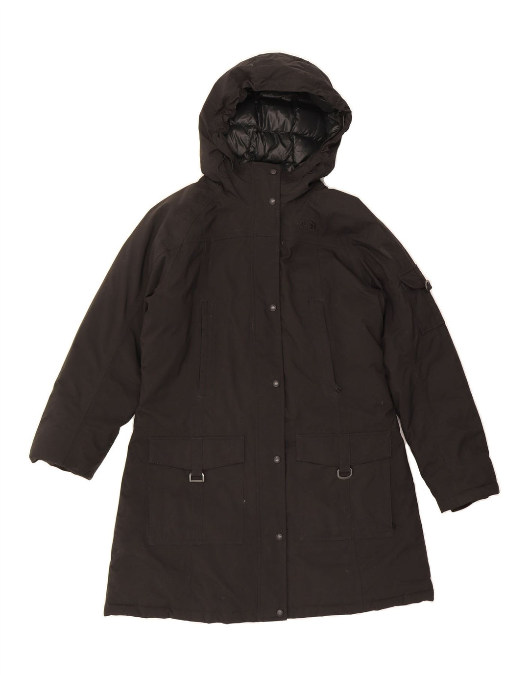 THE NORTH FACE Womens Hooded Padded Jacket UK 16 Large Black Winter Vintage The North Face and Second-Hand The North Face from Messina Hembry 