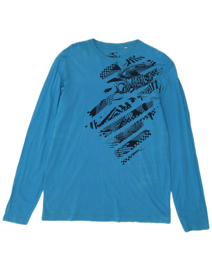 O'Neill Herren Graphic Top Langarm Mittelblaue Baumwolle