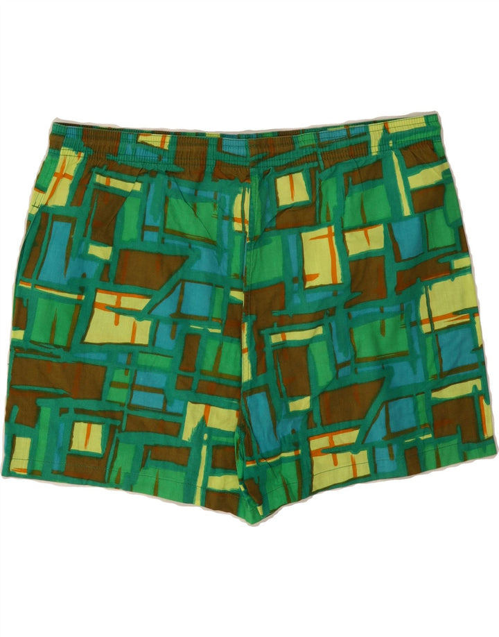 FILA Mens Sport Shorts Large  Green Patchwork Cotton Vintage Fila and Second-Hand Fila from Messina Hembry 