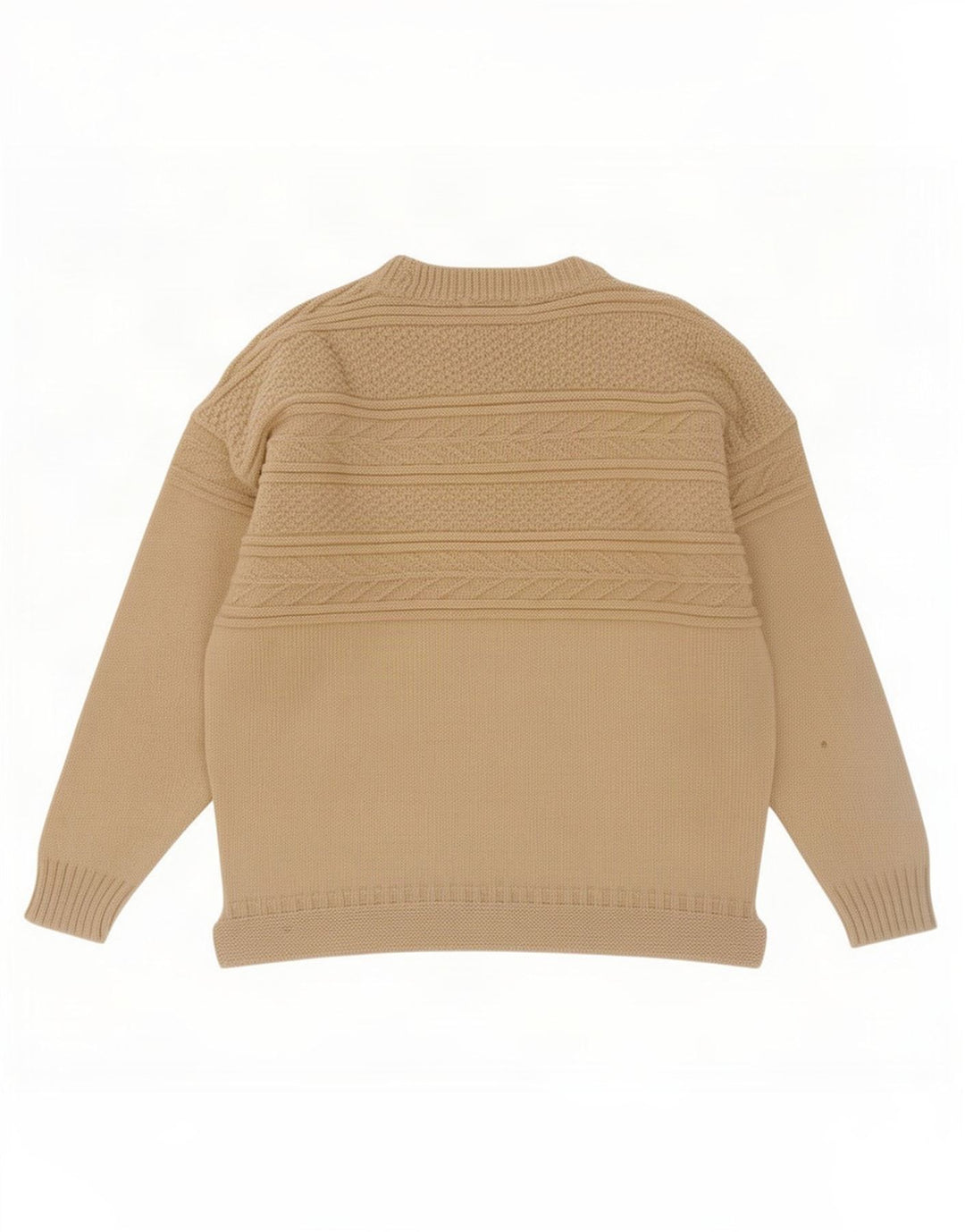 Vintage Herren Pullover mit U-Boot-Ausschnitt XL aus weißer Wolle