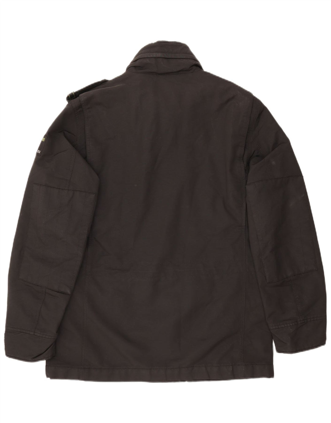GAS Herren Militärjacke UK 38 Mittelschwarze Baumwolle