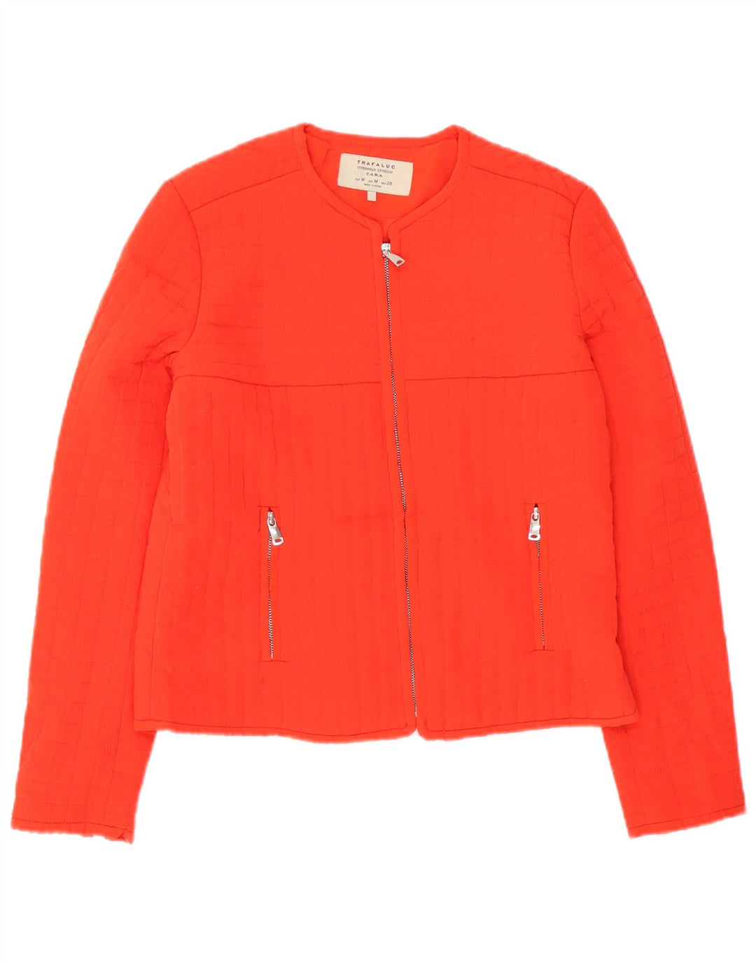 Zara Damen Trafaluc Steppjacke UK 14 Mittelorange Polyester