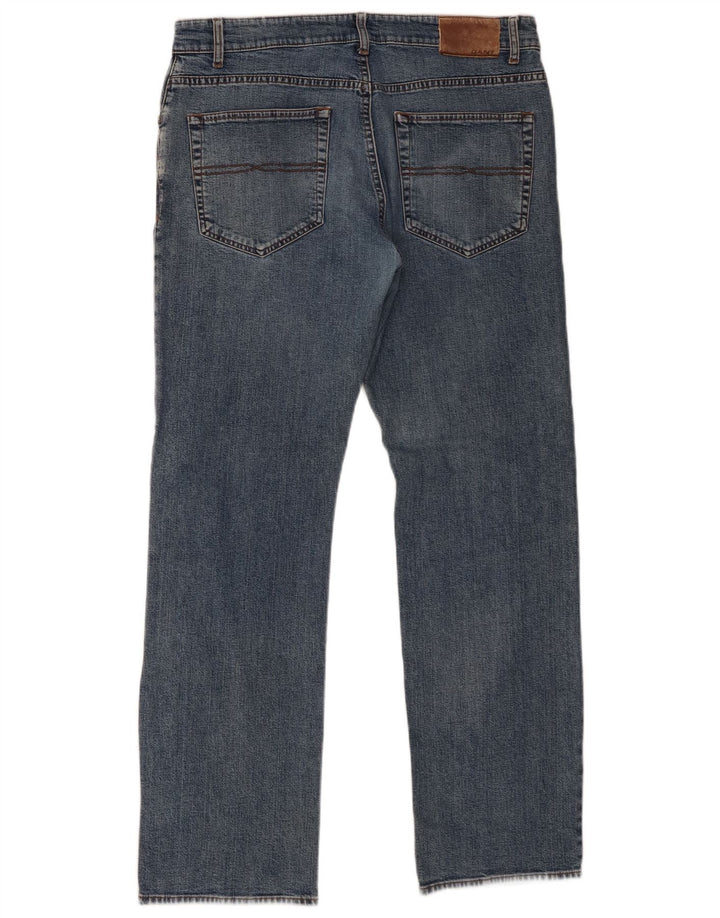 Gant Herren Straight Jeans W34 L32 Blaue Baumwolle