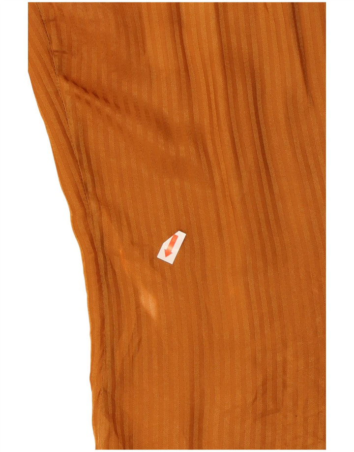 Vintage Damen Hemdbluse IT 46 Groß Orange gestreift