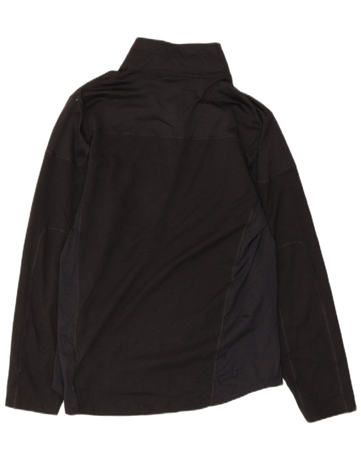 EDDIE BAUER Damen-Pullover-Trainingsanzugoberteil mit Reißverschluss, UK 10, Größe S, Schwarz