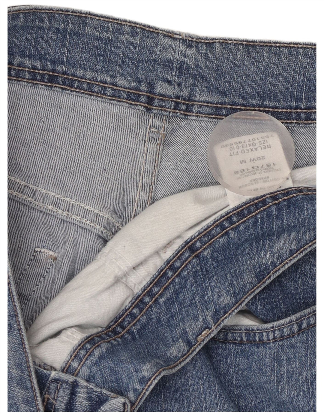 LEE Damen-Jeansshorts mit entspannter Passform, US 20, 3XL, W38, blaue Baumwolle