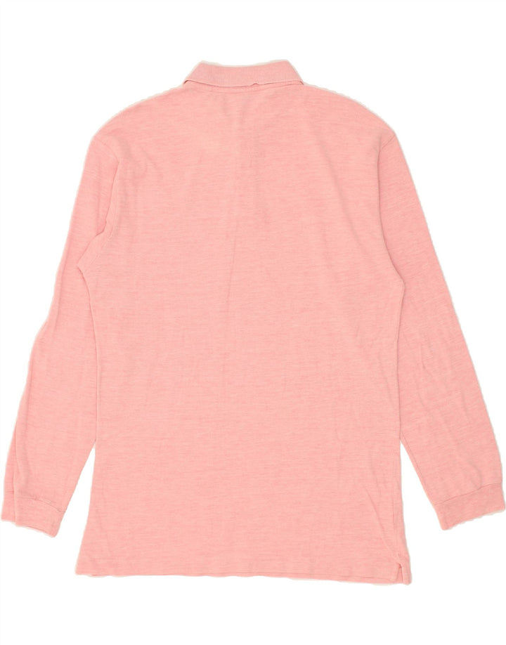 FILA Mens Long Sleeve Polo Shirt Medium Pink Vintage Fila and Second-Hand Fila from Messina Hembry 