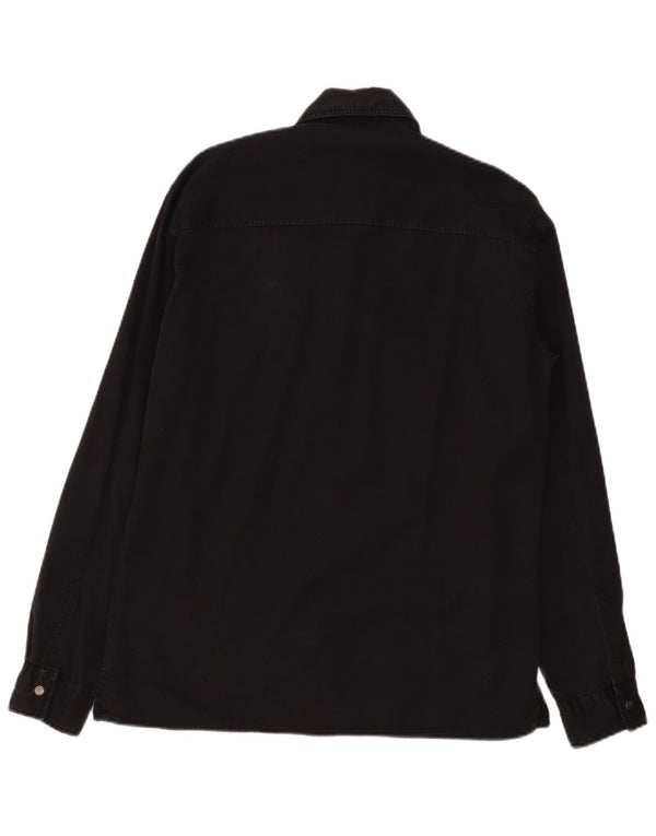 Trussardi Mens Denim Shirt Medium Black Cotton