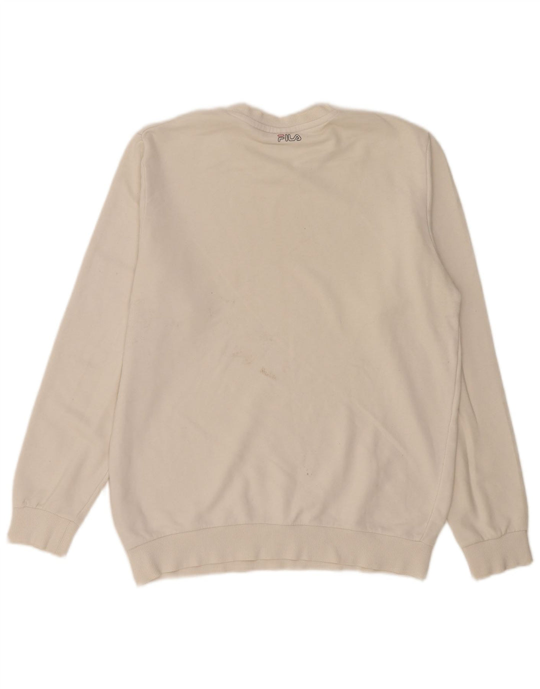 Fila Herren-Sweatshirt mit Grafik, groß, aus weißer Baumwolle