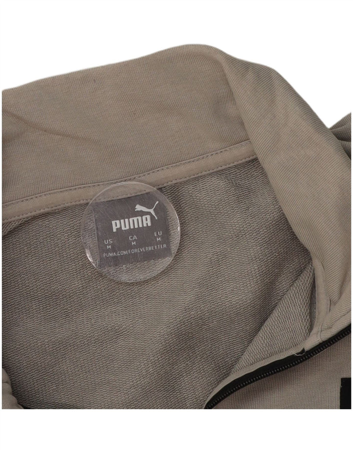 Puma Herren-Sweatshirt mit Reißverschluss am Hals, Mittelgrau