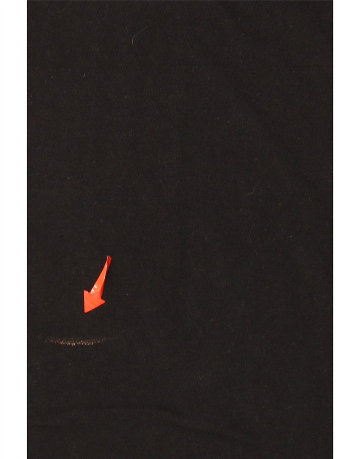 Kappa Womens Graphic T-Shirt Top UK 14 Mittelschwarze Baumwolle