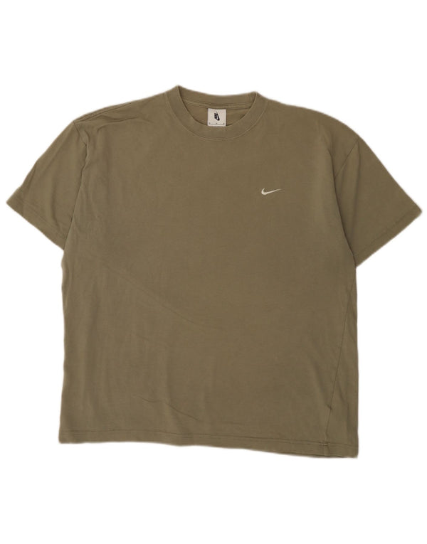 Nike Herren T-Shirt Top Medium Khaki Baumwolle