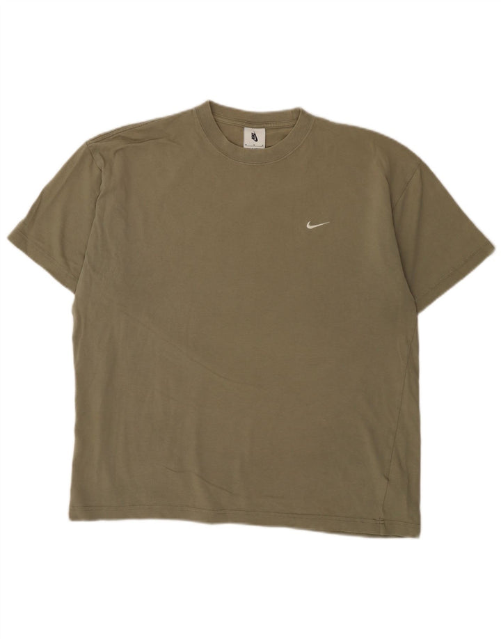 Nike Herren T-Shirt Top Medium Khaki Baumwolle